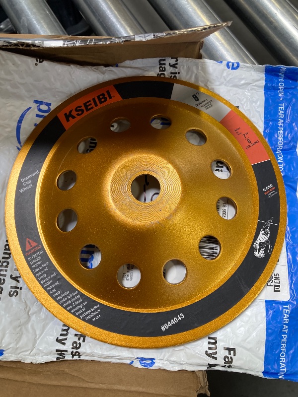 Photo 1 of KSEIBI 644043 Diamond Concrete Grinding Wheel 9 inch for Polishing and Cleaning Stone Concrete Surface, Cement, Marble, Rock, Granite, and Thinset Removing, Angle Grinder Wheels Cup