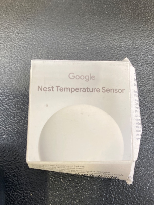 Photo 1 of Google Nest Temperature Sensor (2nd Gen) - Room Comfort Sensor with Scheduling - Works with The Nest Learning Thermostat (3rd and 4th Gen) and Nest Thermostat E - Porcelain, White