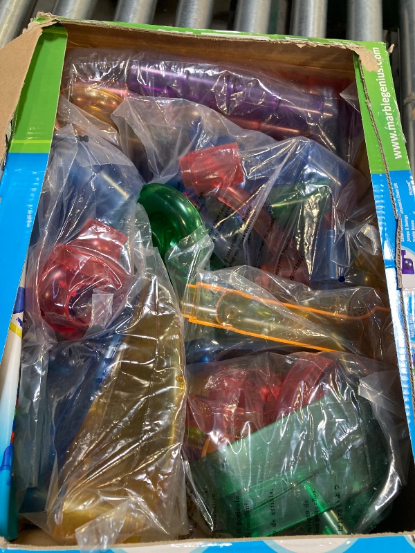 Photo 1 of Marble Genius Marble Run - 150 Complete Pieces Maze Track Toys for Adults, Teens, Toddlers & Kids Aged 4-8 Years Old, (85 Translucent Marbulous Pieces + 65 Glass-Marble Set), Super Set