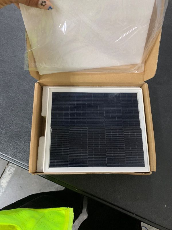 Photo 1 of OuOudoit Solar Panel Charger for Ring Camera, Compatible with Ring Stick Up Cam Battery, Ring Spotlight Cam Battery, Not for Spotlight Plus/Pro, Waterproof, 6W Fast Charging, DC3.5mm Plug (White)