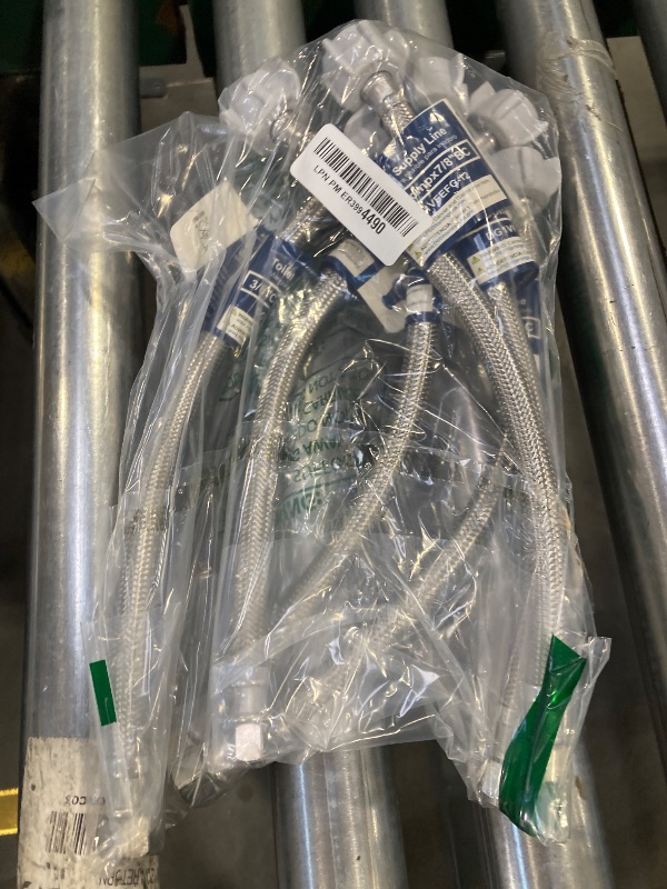 Photo 1 of (6pcs 12 inch) PLUMBINGMASTER Toilet Water Supply Line,3/8" Comp x 7/8" BC Braided Stainless Steel Toilet Supply Line,Toilet Connector Hose with Anti-Leaking Brass Nut