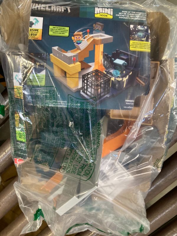 Photo 1 of Mattel Minecraft Mini Mode Playset, Rise of the Warden Set with 2 Minis including Steve & Warden Figures & DLC Code