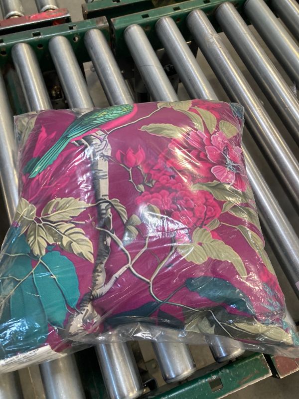 Photo 1 of Thibaut daintree in Fuchsia Botanical Bright Chinoiserie Throw Pillow