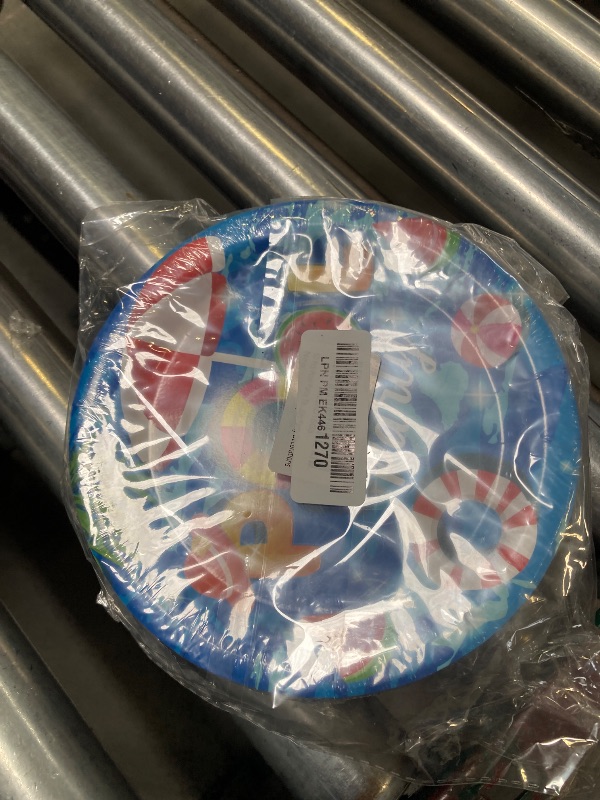 Photo 1 of 50 Pcs Pool Party Tableware Plates,Pool Party Supplies Beach Party Supplies,7"Summer Pool Party Paper Plates for Summer Beach Theme Pool Birthday Party Decorations