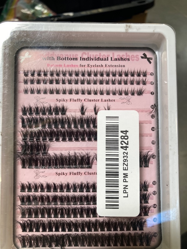 Photo 1 of Geeneiya Volume Lash Clusters Kit DIY Lash Extension Kit D Eyelash Extensions with Lash Bond and Seal Tweezers,10-14mm Eye Corner Eyelashes and 16-18MM Cluster Lashes 300Pcs