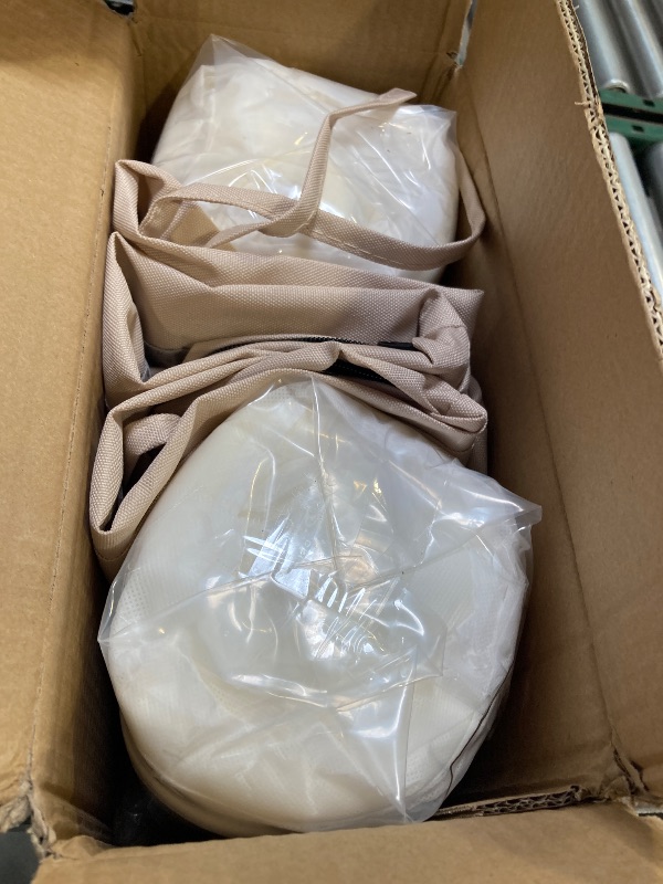 Photo 1 of AAAAAcessories Outdoor Seat Cushions for Chairs, Waterproof, Fade-Resistant Patio Furniture Replacement Cushions, 20" x 20" x 3", Set of 2, Khaki Beige