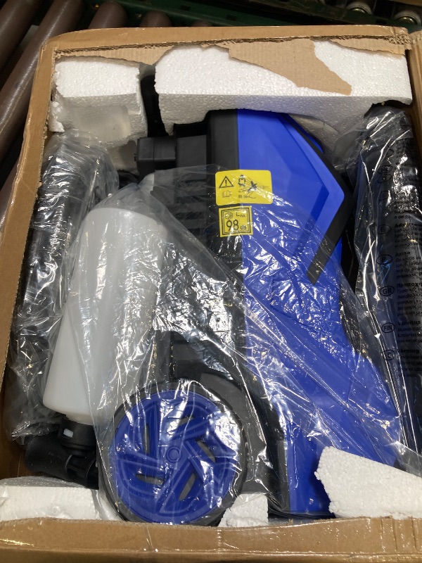 Photo 1 of Electric Pressure Washer 4800PSI-Max 3.2GPM Power Washer Wash Machine Electric Powered with Foam Cannon for Car, Floor, Garage,Blue.