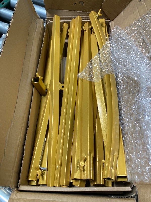 Photo 1 of Wokceer Wedding Arch Backdrop Stand 7.2FT, 6FT Gold Metal Arch Stand Set of 2 for Birthday Party Wedding Ceremony Baby Shower Graduation Decoration