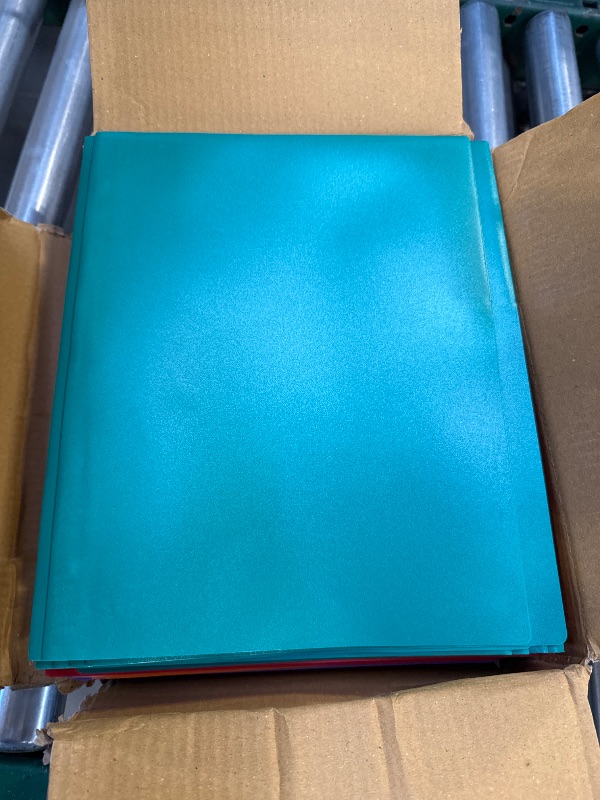 Photo 1 of Blue Summit Supplies 30 Plastic Two Pocket Folders with Prongs, Assorted Color, Durable Poly 2 Pocket Folders with Clasps, Letter Size, Bulk 30 Pack