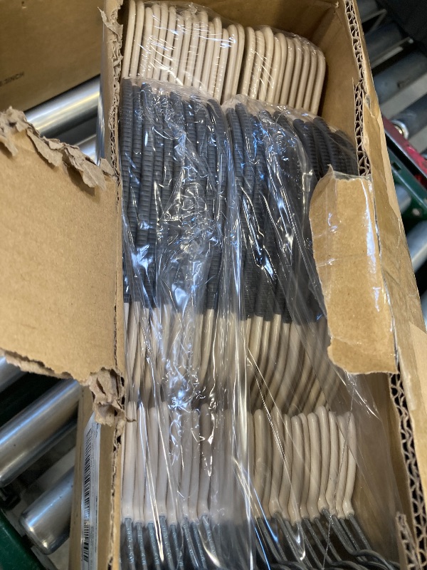 Photo 1 of BAGAIL Plastic Hangers 50 Pack with Non-Slip Design,0.2 Inches Thick, 360°Swivel Hook Space Saving Organizer for Bedroom Closet,Shirts,Pants(Beige- S Shaped)