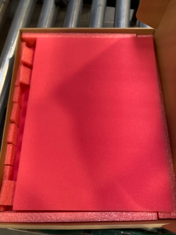 Photo 1 of 16.7 x 13 x 2.5 Inch Laptop Shipping Box Secure Mailer Box Kraft Mailing Boxes for Packing Moving with Charger Box, Foam Sheets, Foam Frame, Foam Padding, Fits Most Laptop Screen Sizes(1 Set)