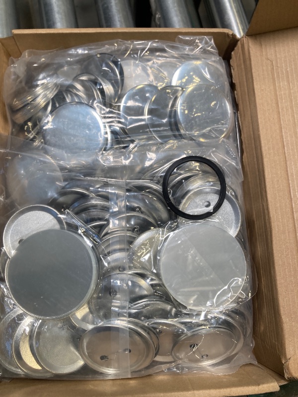 Photo 1 of 200 Sets 58mm/2.25" Button Maker Supplies, Complete DIY Supplies for Custom Buttons & Badges, Metal Covers, Metal Backs& Clear Film for Button Maker Machine, Pin Maker, Badge Button Press