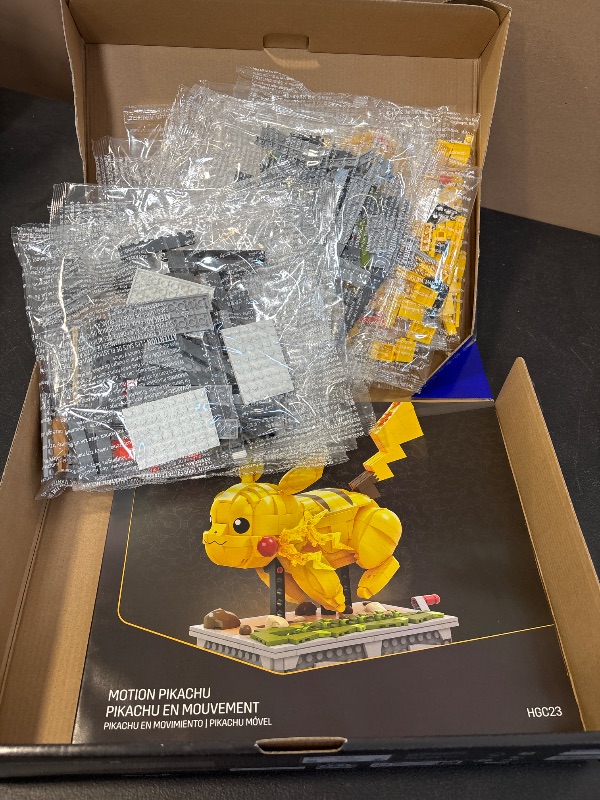 Photo 1 of MEGA Pokemon Figure Building Toy for Adults, Motion Pikachu Collectible with Mechanized Movement