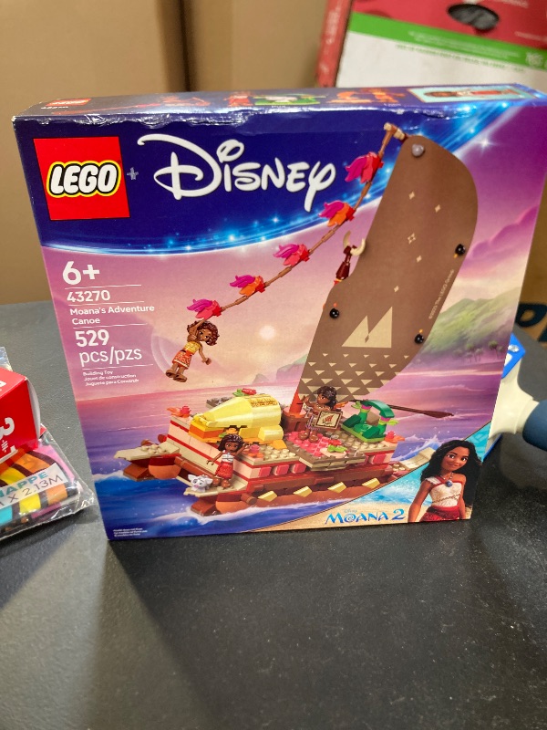 Photo 1 of LEGO Disney Moana's Adventure Canoe Building Toy Set - Pretend Play Toy Boat for Kids, Girls & Boys, Ages 6+ - Gift for Birthdays - 43270