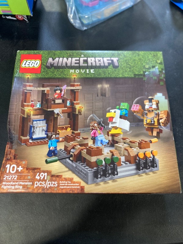 Photo 1 of LEGO Minecraft Woodland Mansion Fighting Ring - Building Toy for Kids Age 10+ - Includes Steve, Garrett, & Henry Minecraft Figures, Plus a Chicken Jockey & More - Birthday Gift Idea for Fans - 21272