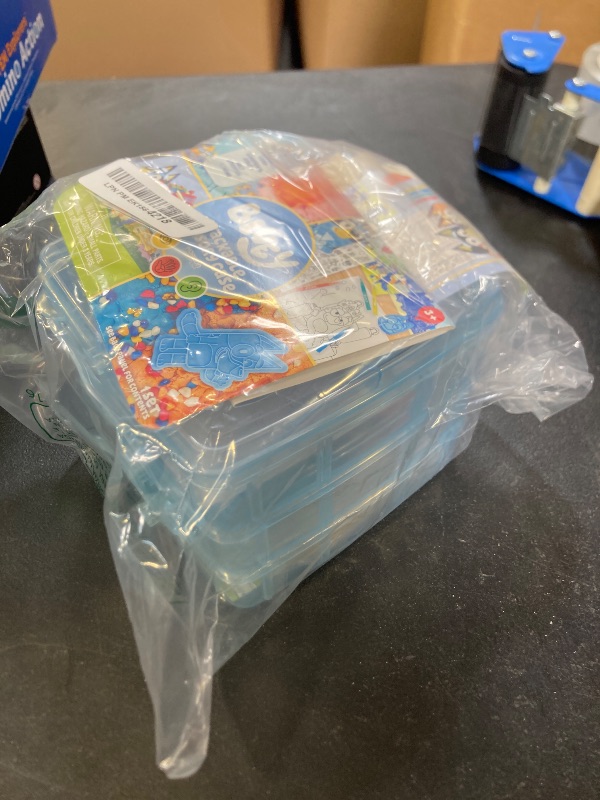 Photo 1 of Bluey Stackable Sensory Case - Reusable Bin With Stickers, Play Sand Bags, Coloring Activities, Toys for Toddlers 1-3, Sensory Toys, Medium
