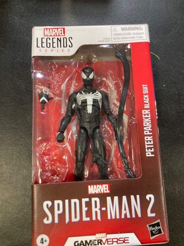 Photo 1 of Marvel Legends Series Gamerverse Peter Parker Black Suit, Spider-Man 2 Video Game-Inspired Collectible 6 Inch Action Figure