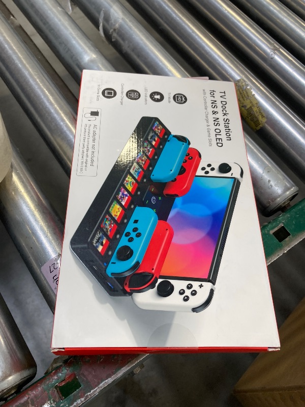 Photo 1 of Switch Docking Station for TV with Controller Charger, Replacement for Switch TV Dock with HDMI Adapter, SW Base Station Portable Charging Dock with 10 Game Slots NES Console