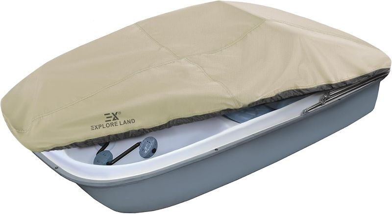 Photo 1 of Explore Land Pedal Boat Cover - Waterproof Heavy Duty Outdoor 3 or 5 Person Paddle Boat Protector,