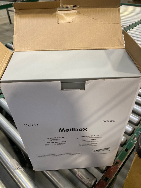 Photo 1 of Wall Mounted Locking Vertical Dropbox Mailbox - Safe and Secure (Large) | Made with Galvanized Steel (Light Gray)