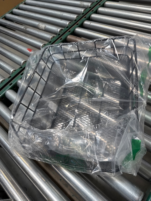 Photo 1 of MAKELEN Oversize Bike Rear Basket 14.5" Lx12 Wx7 H, Hi-Lo Design with Anti-Drop Net and Water-Proof Cover Black