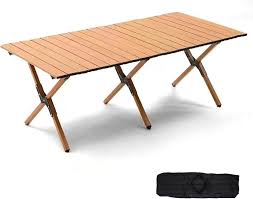 Photo 1 of Rectangular Wood Outdoor Portable Foldable Picnic Table 