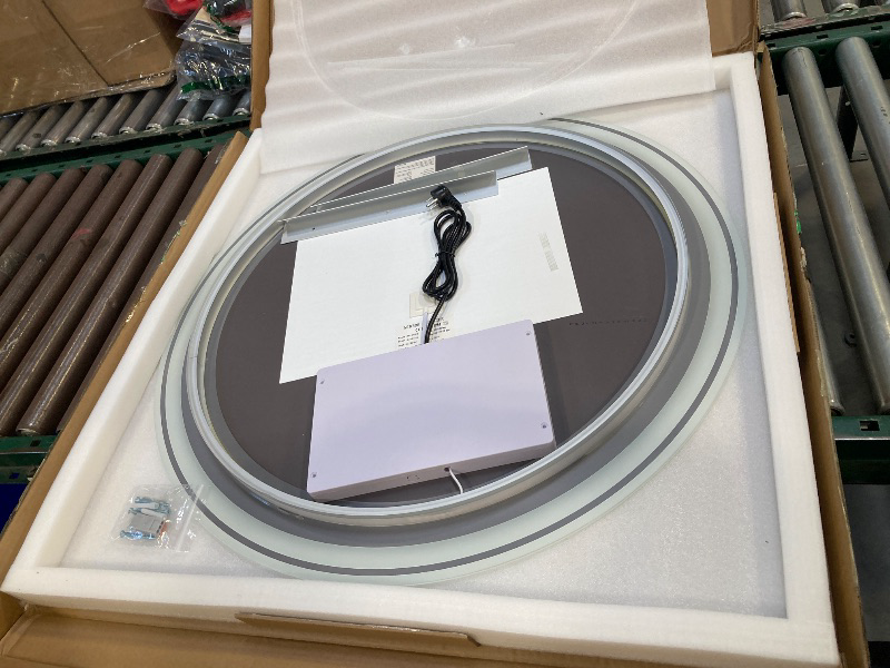 Photo 1 of 30 in. Round LED Bathroom Mirror