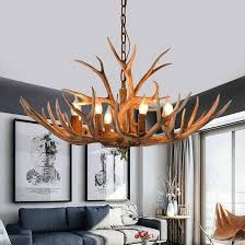 Photo 1 of TFCFL Antlers Chandelier Pendant Light 6 Antlers Retro Country Style Deer Horn Chandelier