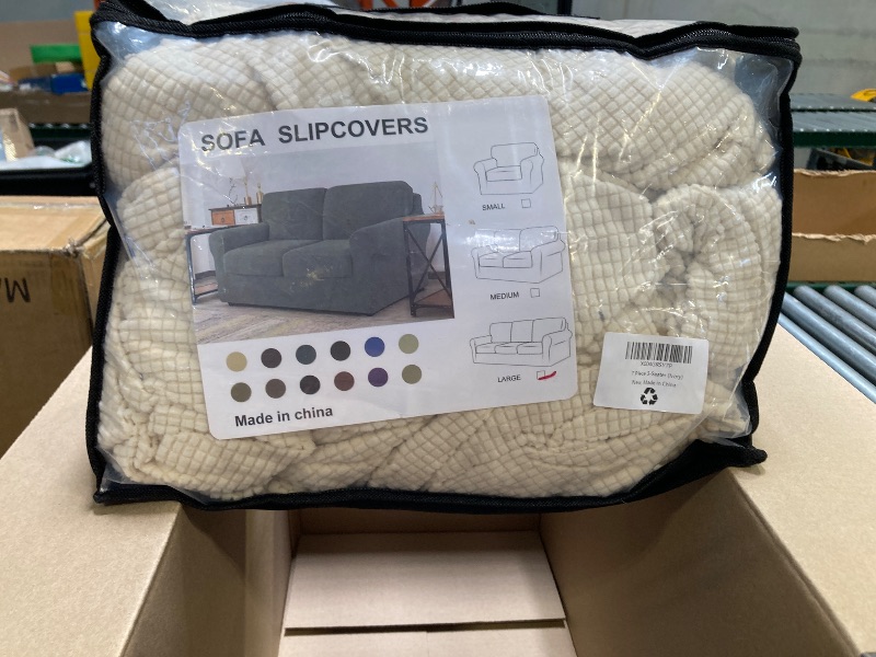 Photo 1 of 7 Piece Stretch IVORY Seat Cover 