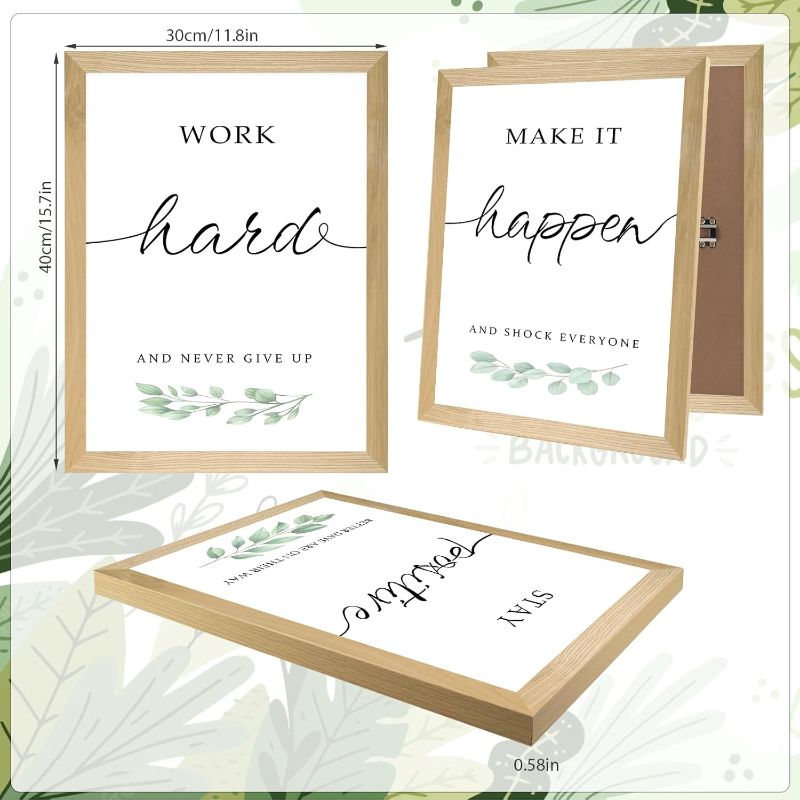 Photo 1 of Set of 3 Framed Inspirational Wall Art for Bedroom,12x16”Motivational Framed Wall Signs Art Decor for Office Bedroom Living Room Classroom (White)