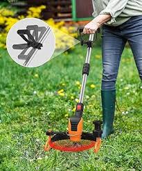 Photo 1 of Electric  Wacker Cordless, 21V Weed Eater Battery Powered with 2X 2.0 Ah Battery, 2 in 1 Lawn Edger, String Trimmer for Yard Garden Lawn Bush Trimming