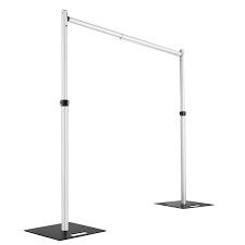 Photo 1 of Heavy Duty Backdrop Stand, 10x10ft Pipe and Drape Stand Kit, Adjustable Arch Backdrop Stand, Back Drop Stand for Party Event, Trade Shows & Wedding Decor