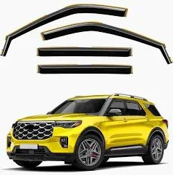 Photo 1 of In-Channel Rain Guards for Ford Explorer 2020-2025 - 4 Pcs Window Deflectors