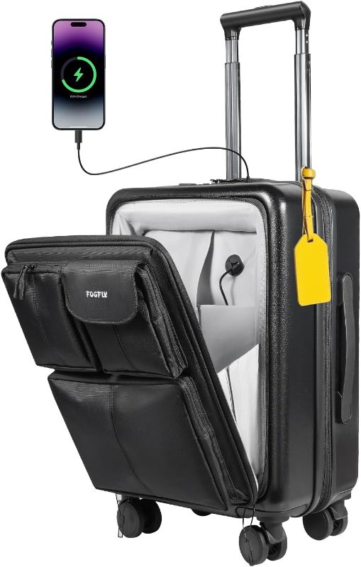 Photo 1 of Carry On Luggage 22x14x9 Airline Approved – 20 Inch Expandable Carry-On Luggage Suitcase with Wheels, Front Laptop Pocket, USB Charging Port, Spinner Wheels & TSA Lock