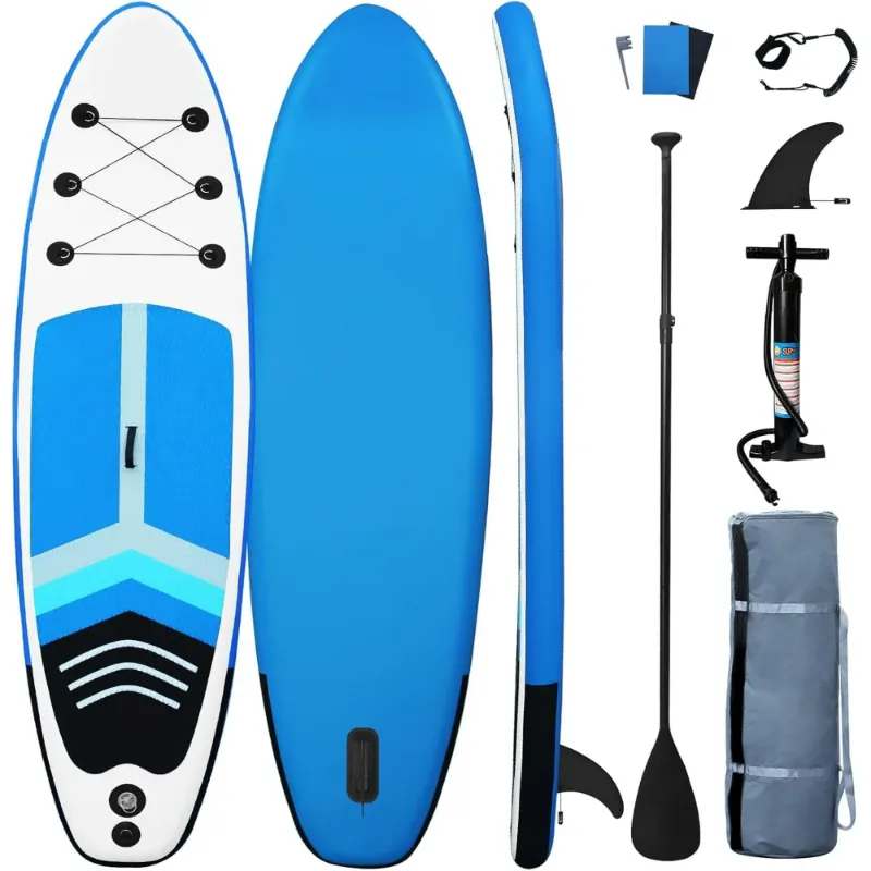 Photo 1 of Inflatable Stand Up Paddle Board SUP Accessories & Carry Bag, Wide Stance, Surf Control, Non-Slip Deck, Leash, Paddle and Pump, Standing Boat for Youth & Adult