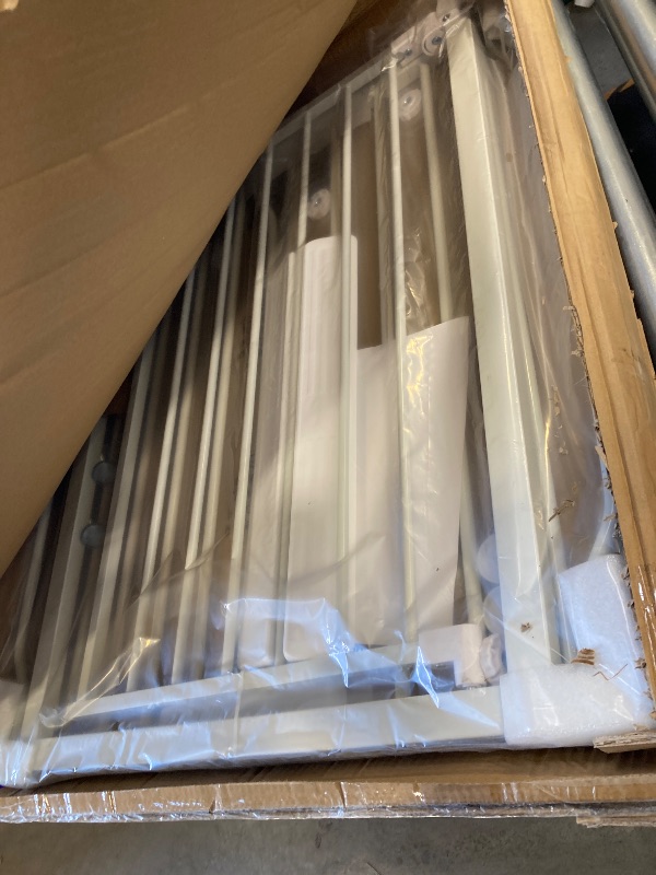 Photo 1 of Extra Wide Baby Gate 57.5-62.2 Pressure Mounted,Child Dog Pet Safety Gates with Walk Through Door for Doorways Stairs No Drilling in Door,White