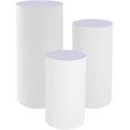 Photo 1 of 3Pcs Cylinder Pedestal Stand, Pedestal Display Stand, Round Cylinder Tables Dessert Display Stand, White Cylinder Stand for Wedding Baby Shower Birthday Event Decor