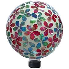 Photo 1 of VOREEN Mosaic Glass Gazing Ball Outdoor Gazing Globe, Reflective Ball Yard Decoration for Homes, Patio, Lawn and Gardens, Gift for Mom Wife Friend, 10-Inch