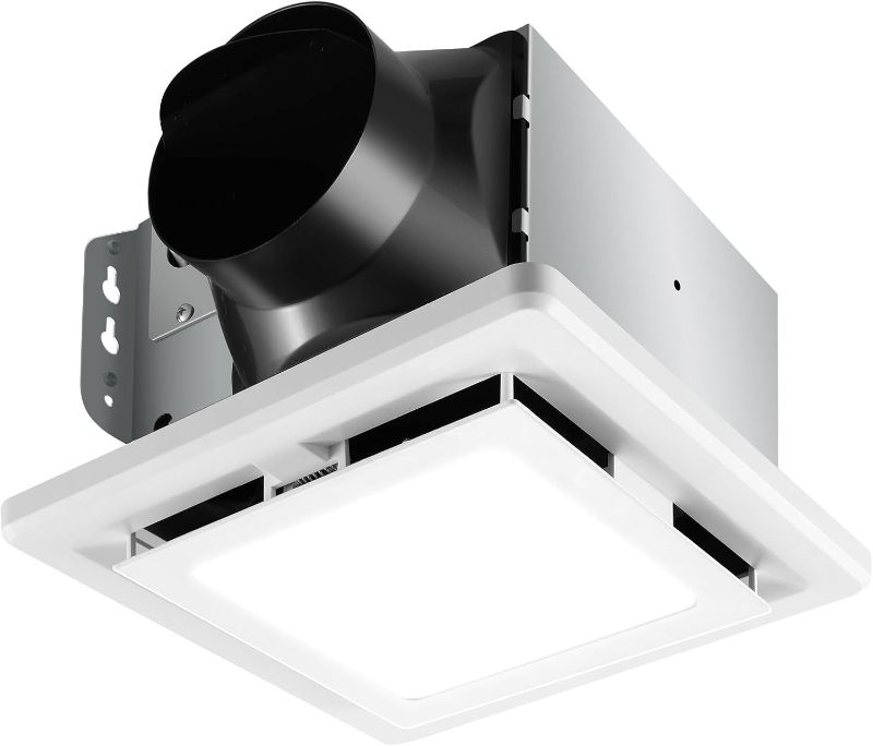Photo 1 of Bathroom Exhaust Fan with Light 110 CFM Quiet 6500K 800LM Household Ventilation Fan Light Combo, Energy Saving Ceiling Mount Bathroom Air extractor, Multipurpose Bath Extractor Easy to Install