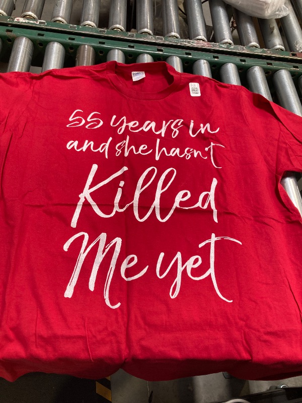 Photo 1 of 55th Anniversary 55 Years in and She Hasn't Killed Me Yet T-Shirt