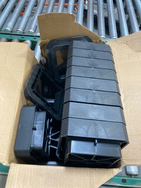 Photo 1 of 28 PCS Adjustable Bed Risers 12 Inch Heavy Duty, Furniture Risers Elevation in Heights 1, 2, 3, 4, 5, 6, 7, 8, 9, 10, 11, 12 Inch for Couch, Sofa, Table, Chair, Raisers Support up to 6,000 lbs, Black