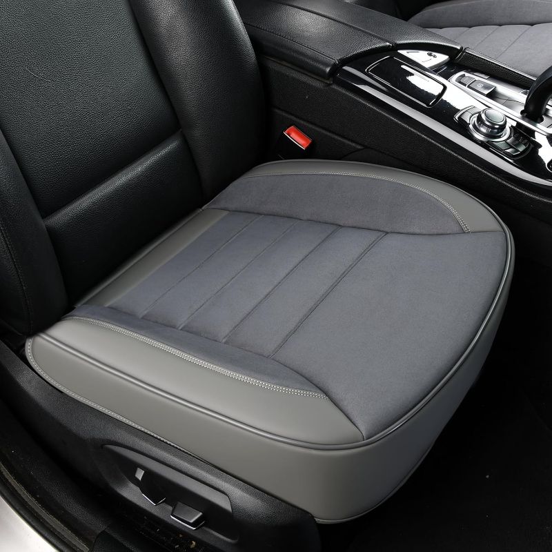Photo 1 of KAYI Car Seat Cover, Memory Foam Car Seat Cushion, Non-Slip Bottom Breathable Car Seat Cover, Relieve Tailbone Pain, Car Seat Protector, Suitable for 95% of Vehicles (Grey)
