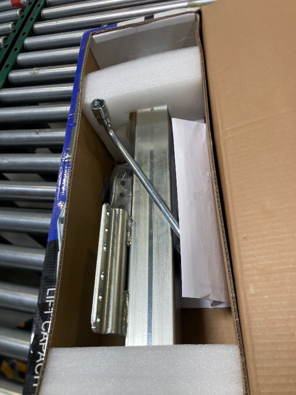 Photo 1 of 8000 lbs Heavy Duty Trailer Jack, 20-24V Cordless Drill Compatible?28.6" Lift, for Utility, Yacht, Boat Trailer Jack,Silver
