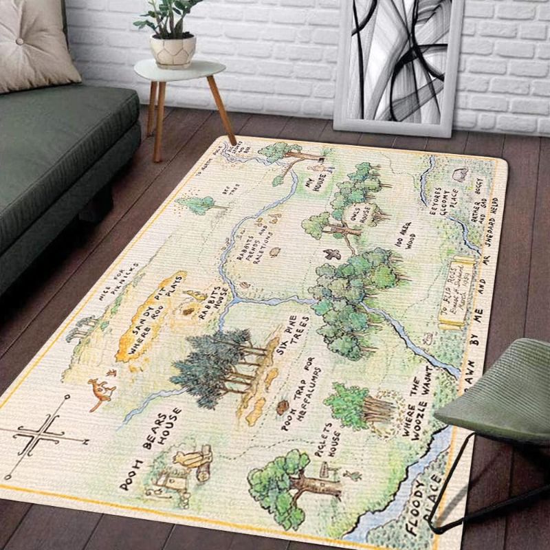 Photo 1 of 100 Acre Wood Map Jungle Rug 