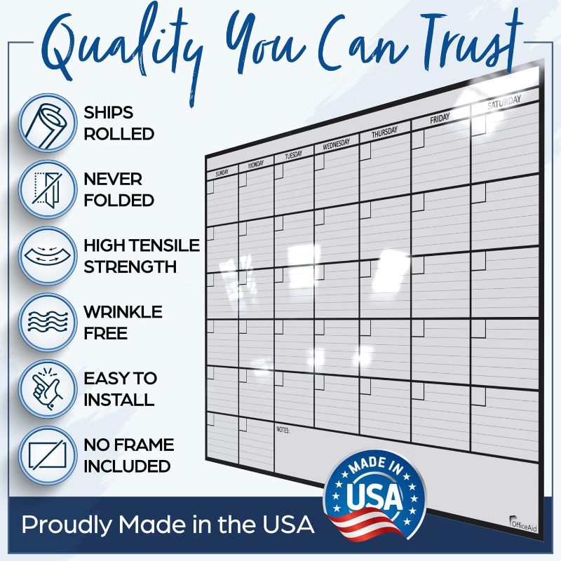 Photo 1 of Large Dry Erase Calendar for Wall