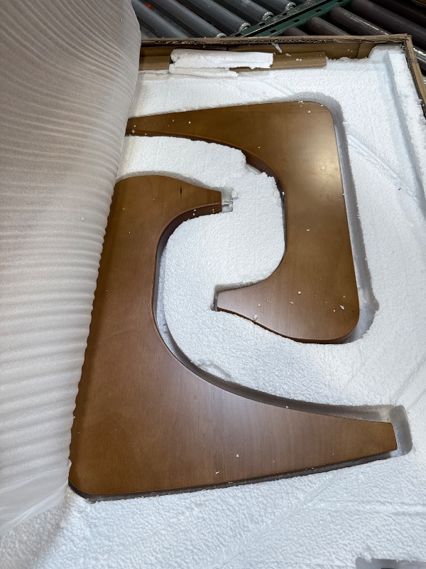 Photo 1 of Glass Coffee Table for Living Room, Mid Century Modern Coffee Table, Abstract Oval Coffee Table, Mesa de Centro para Sala, Rustic Unique Coffee Table with Wood Legs
