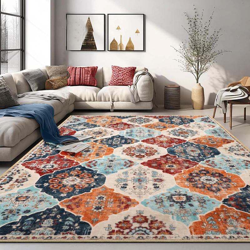 Photo 1 of 58X83IN Area Rug Moroccan Trellis for Living Room for Dining Room Office Bedroom