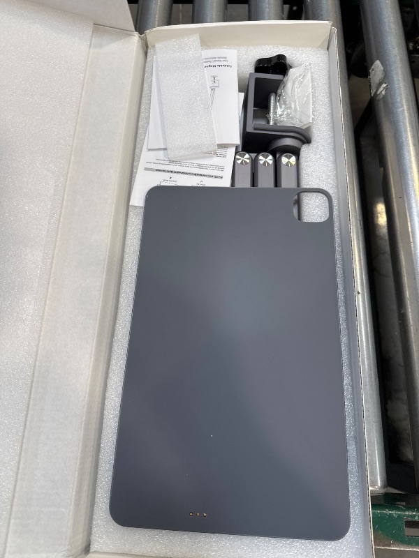 Photo 1 of [Upgrade] Magnetic Wireless Charging Stand for iPad Pro 13" M4 (2024) Only, Aluminum Alloy Tablet iPad Arm Mount Holder for Desk, 360° Adjustable Foldable Tablet Stand with 2M USB C Cable
