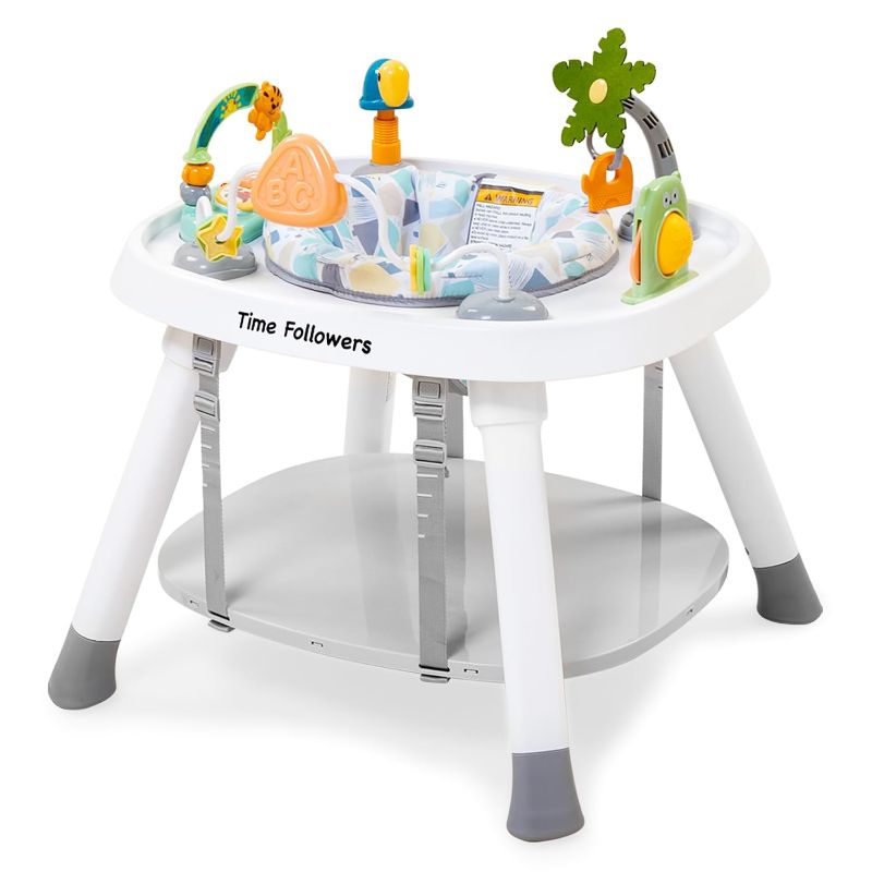 Photo 1 of Time Followers® 4-in-1 Baby Activity Center | 3 Stage Grow Stationary Standing Toddler Play Table | Tummy Time,Exersaucer, Jumpers & Bouncers | Babies Essential for Baby Ages 6M+
