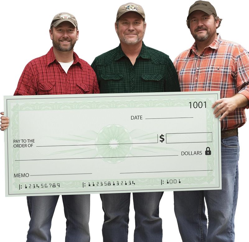 Photo 1 of Giant Check | 36x16 Dry Erase Big Check for Presentations - Oversized Fake Check Award